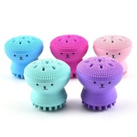 Small Octopus Softly Silicone Manual Multi Function Massage Exfoliator face washing brush